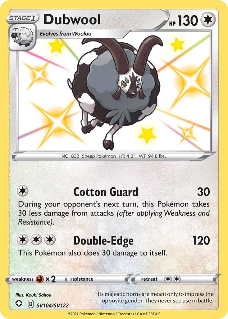 Shining Fates Dubwool Pokémon card